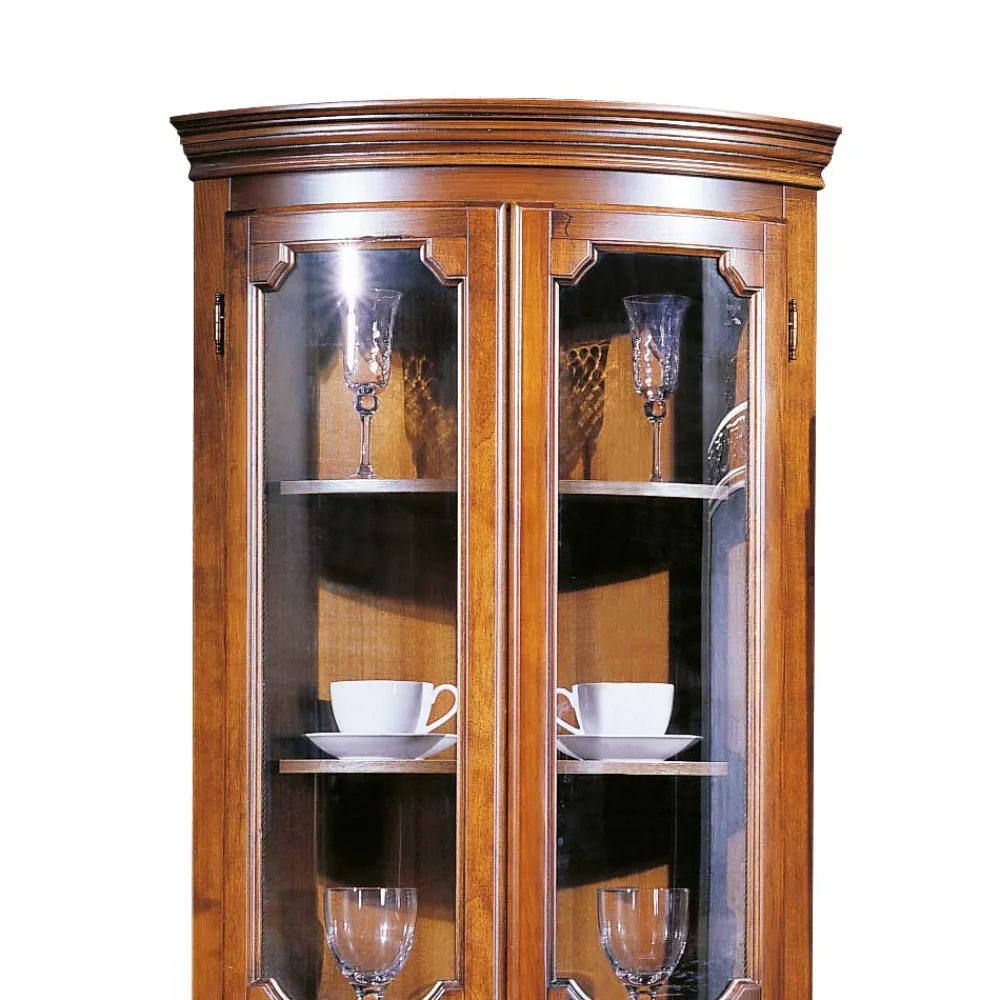 Wohnen Braune Möbel|Italienische Möbel*Eckvitrine in italienischem Design - Yawira