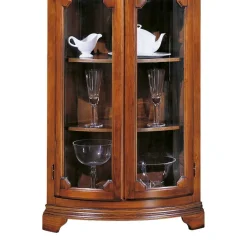 Wohnen Braune Möbel|Italienische Möbel*Eckvitrine in italienischem Design - Yawira