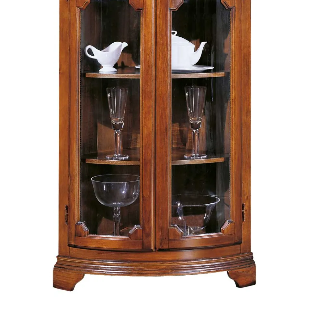 Wohnen Braune Möbel|Italienische Möbel*Eckvitrine in italienischem Design - Yawira