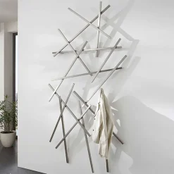 Wohnen Loft Möbel|Industrial Möbel*Edelstahl Garderobe mit zehn Haken - Shines