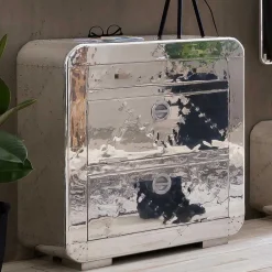 Wohnen Graue Möbel|Diele Komplett*Edle Design Flurmöbel in Silber - Pilot (sechsteilig)