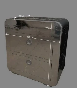 Wohnen Graue Möbel|Diele Komplett*Edle Design Flurmöbel in Silber - Pilot (sechsteilig)