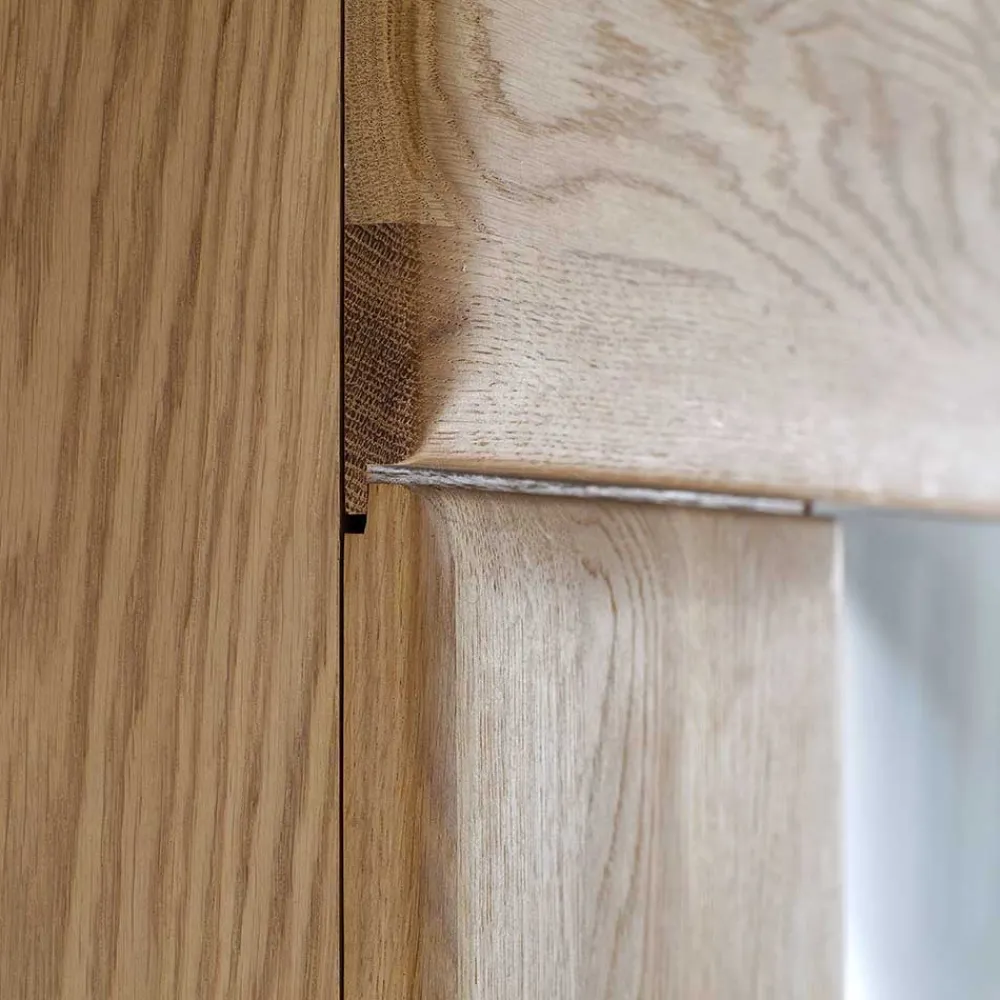 Wohnen Wohnwände|Wohnwand*Edle Wohnwand mit 320cm Breite Pontros in Eiche Bianco teilmassiv (vierteilig)