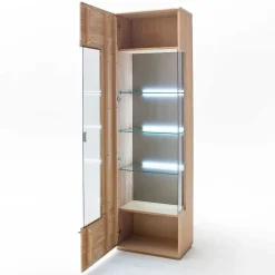 Wohnen Wohnwände|Wohnwand*Edle Wohnwand mit 320cm Breite Pontros in Eiche Bianco teilmassiv (vierteilig)