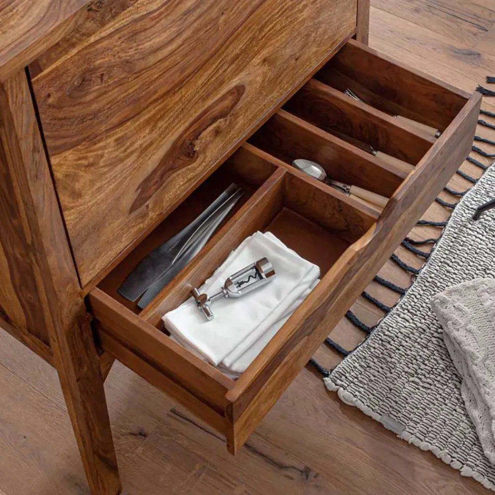 Wohnen Edler Barschrank aus Sheesham Massivholz - Finaly