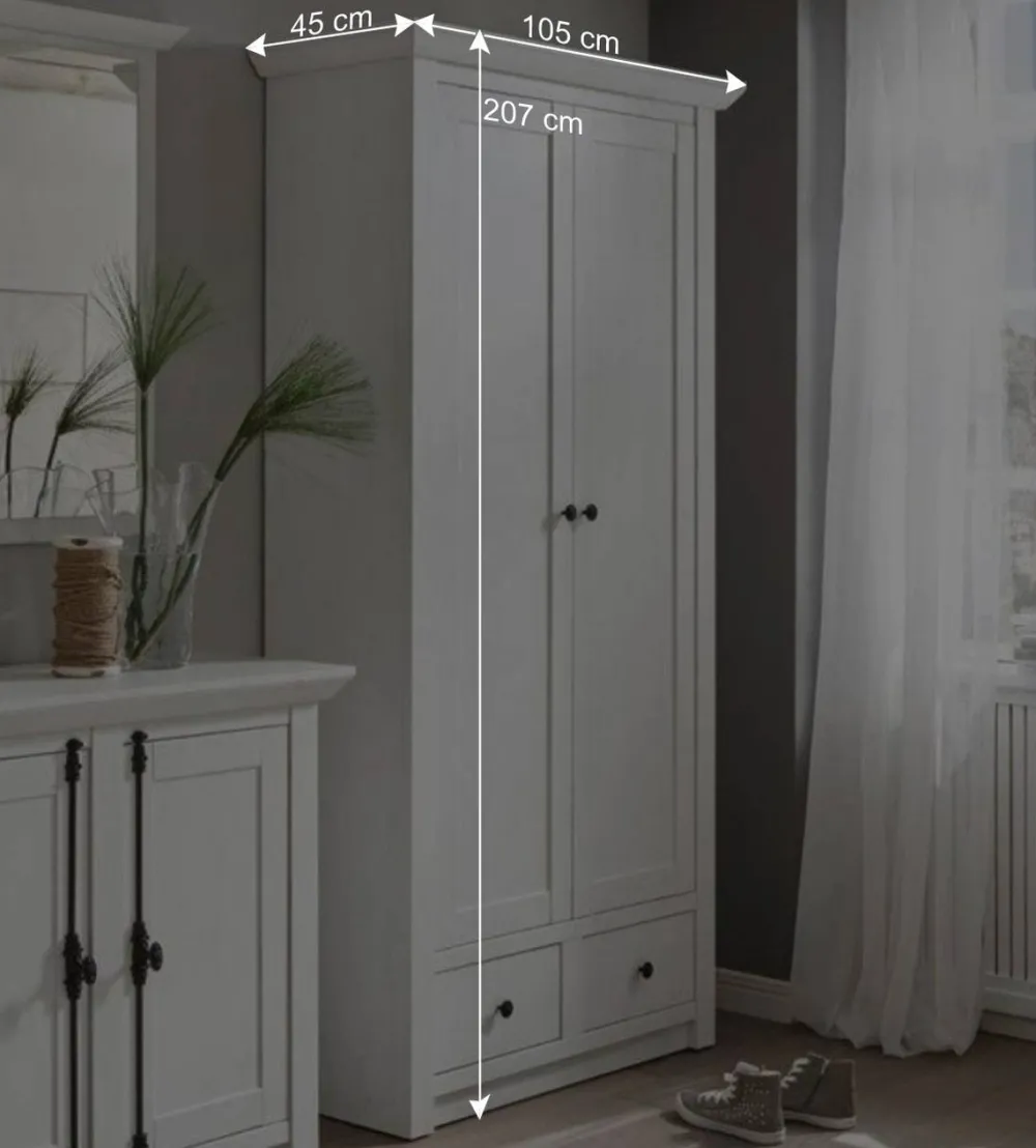 Wohnen Edles Garderobenset Chelles im Landhausstil (dreiteilig)