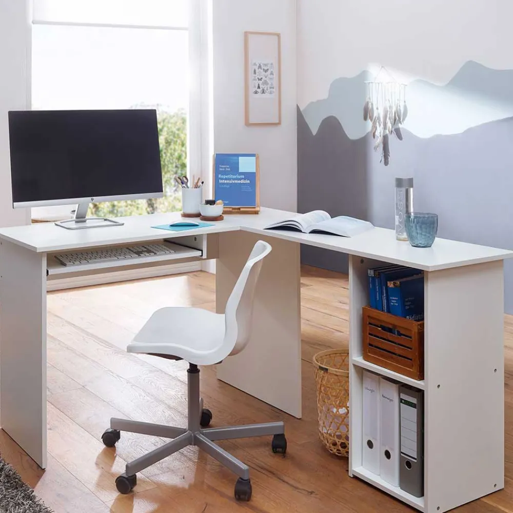 Wohnen Bürotische*EDV Schreibtisch mit Regal - Winkelform - Candyon