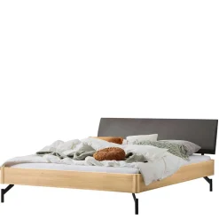 Wohnen Ehebett Gestell in Eiche Hell - Quincey