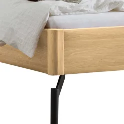 Wohnen Ehebett Gestell in Eiche Hell - Quincey