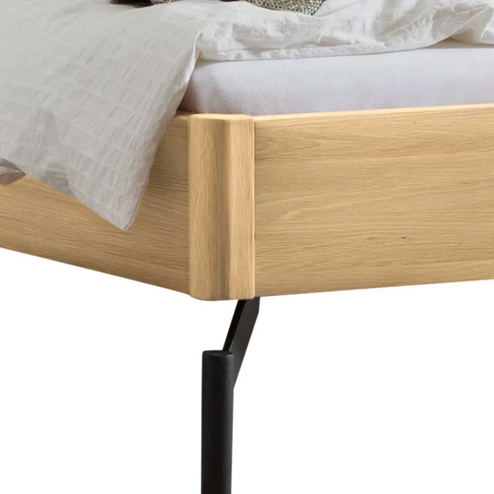 Wohnen Ehebett Gestell in Eiche Hell - Quincey