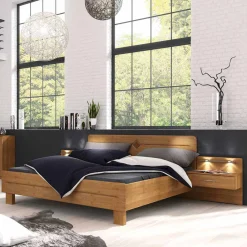 Wohnen Ehebett und Nachtkonsolen Apolios in Erle teilmassiv (dreiteilig)