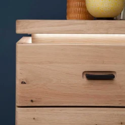 Wohnen Schuhschränke|Flurkommoden*Eiche Bianco Flur Kommode mit LED Beleuchtung - Arkadiuz