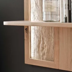 Wohnen Wohnzimmerschränke|Wohnwände*Eiche Bianco Wohnwand Set 320cm - Crokas (dreiteilig)