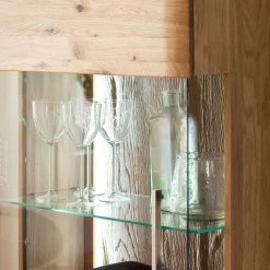 Wohnen Wohnzimmerschränke|Wohnwände*Eiche Bianco Wohnwand Set 320cm - Crokas (dreiteilig)