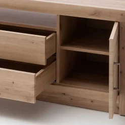 Wohnen Eiche Dekor TV Board mit 2 Schubladen - Wykina