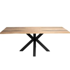 Wohnen Eiche Esszimmertisch mit Epoxid-Harz-Einlagen - Slavidra