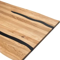 Wohnen Eiche Esszimmertisch mit Epoxid-Harz-Einlagen - Slavidra