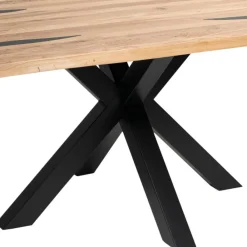 Wohnen Eiche Esszimmertisch mit Epoxid-Harz-Einlagen - Slavidra