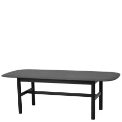 Wohnen Eiche Massivholz Couchtisch in Schwarz - Gracey