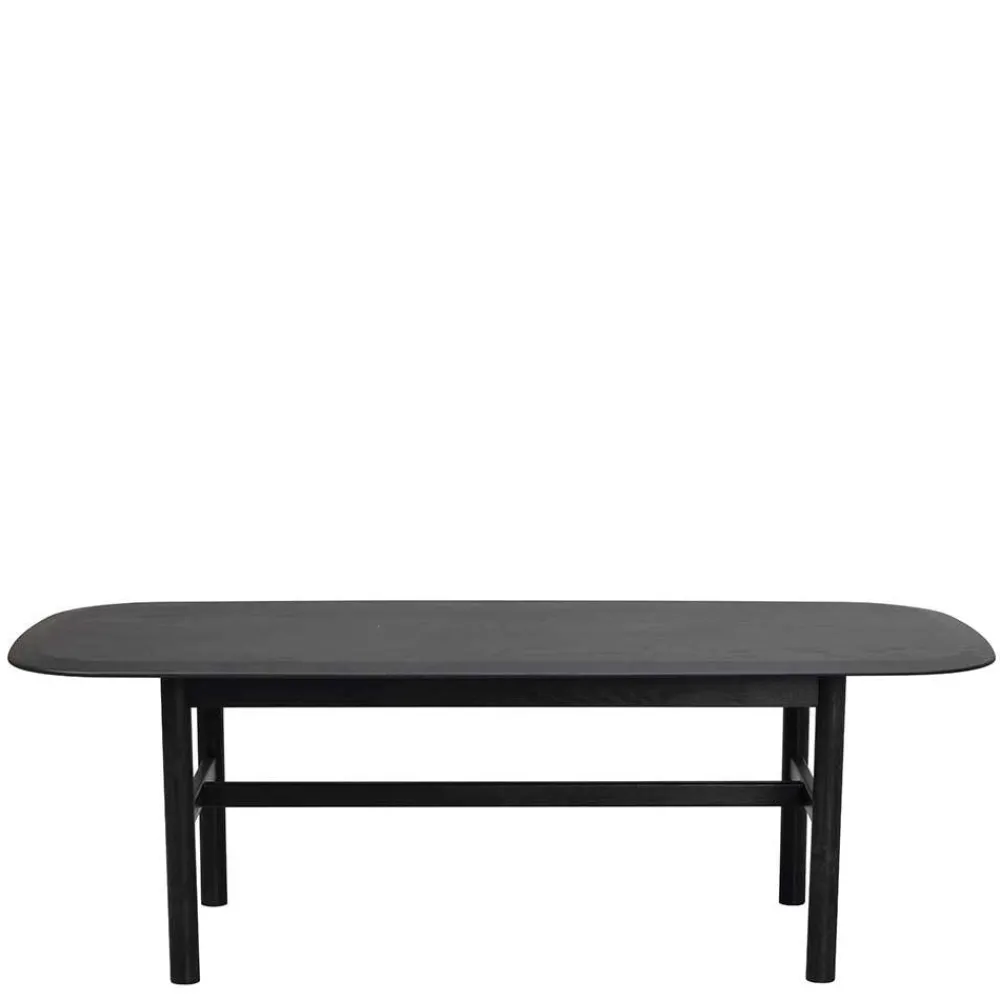 Wohnen Eiche Massivholz Couchtisch in Schwarz - Gracey