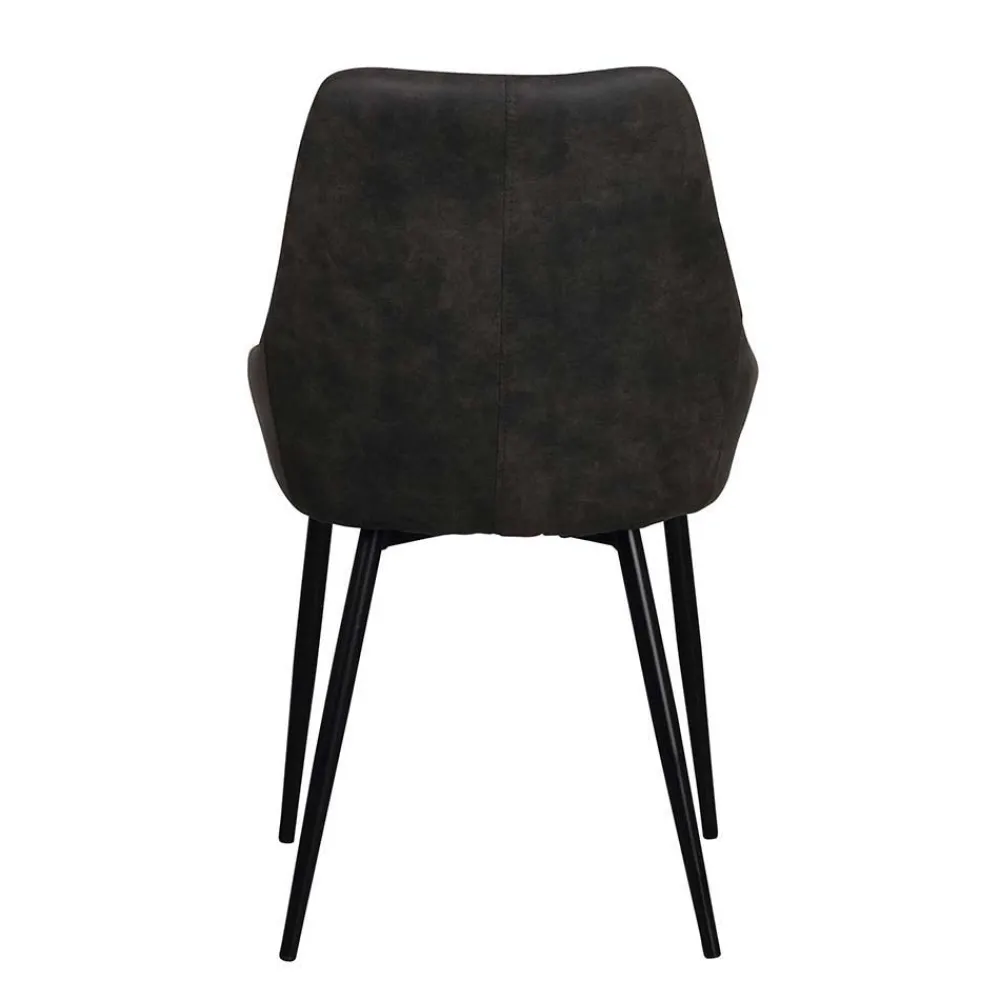 Wohnen Küchen-Essgruppen|Esszimmer Komplett*Eiche Rauchfarben Tisch & 6 Stühle Namac in Dunkelgrau (siebenteilig)