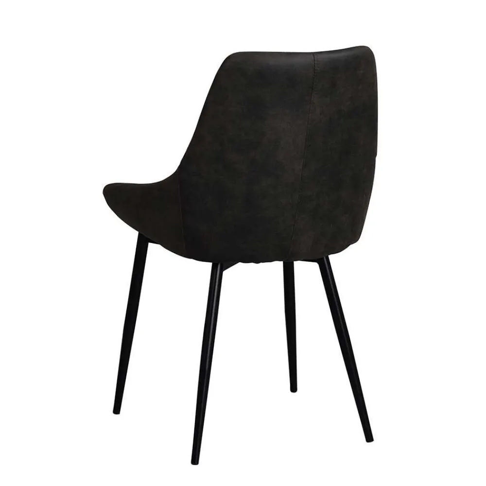 Wohnen Küchen-Essgruppen|Esszimmer Komplett*Eiche Rauchfarben Tisch & 6 Stühle Namac in Dunkelgrau (siebenteilig)