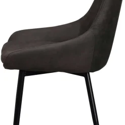 Wohnen Küchen-Essgruppen|Esszimmer Komplett*Eiche Rauchfarben Tisch & 6 Stühle Namac in Dunkelgrau (siebenteilig)