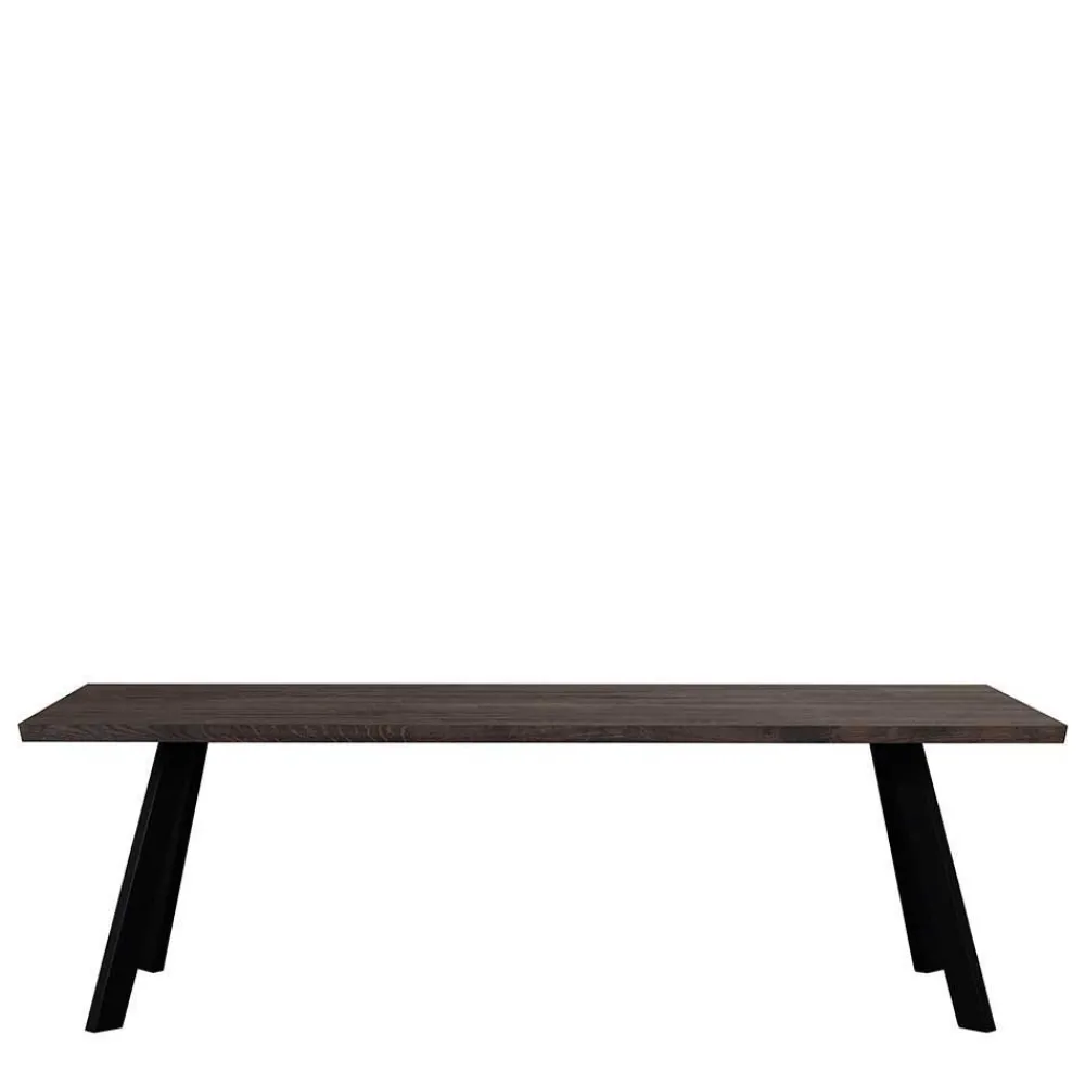 Wohnen Küchen-Essgruppen|Esszimmer Komplett*Eiche Rauchfarben Tisch & 6 Stühle Namac in Dunkelgrau (siebenteilig)