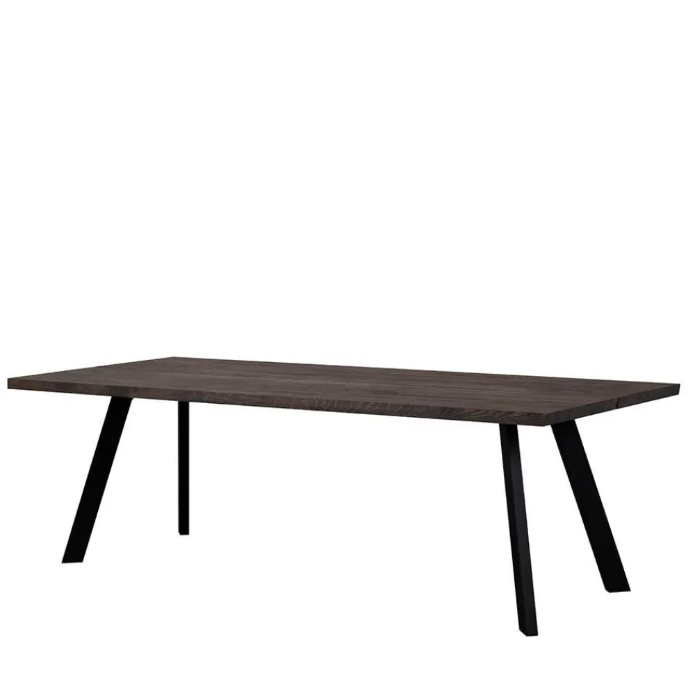 Wohnen Küchen-Essgruppen|Esszimmer Komplett*Eiche Rauchfarben Tisch & 6 Stühle Namac in Dunkelgrau (siebenteilig)