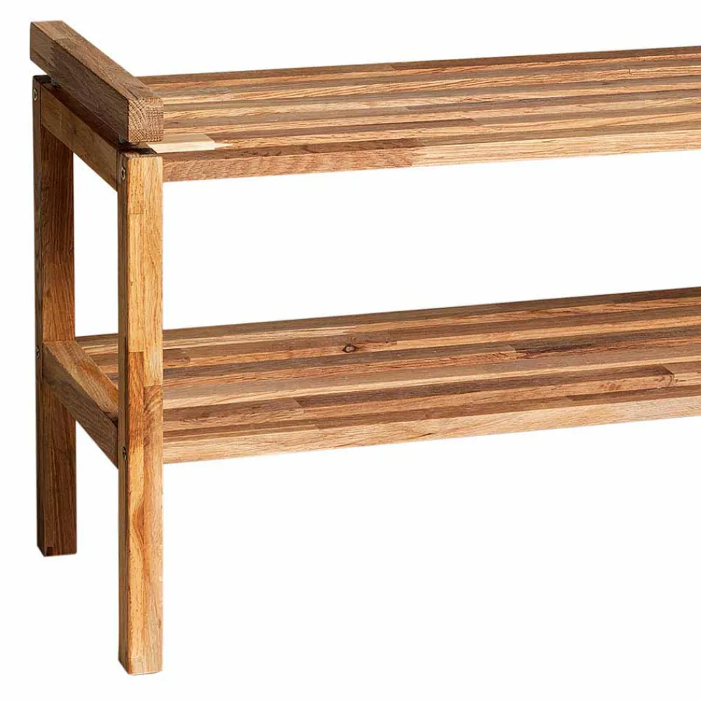 Wohnen Eiche Schuhregal mit geölter Oberfläche - Helvana