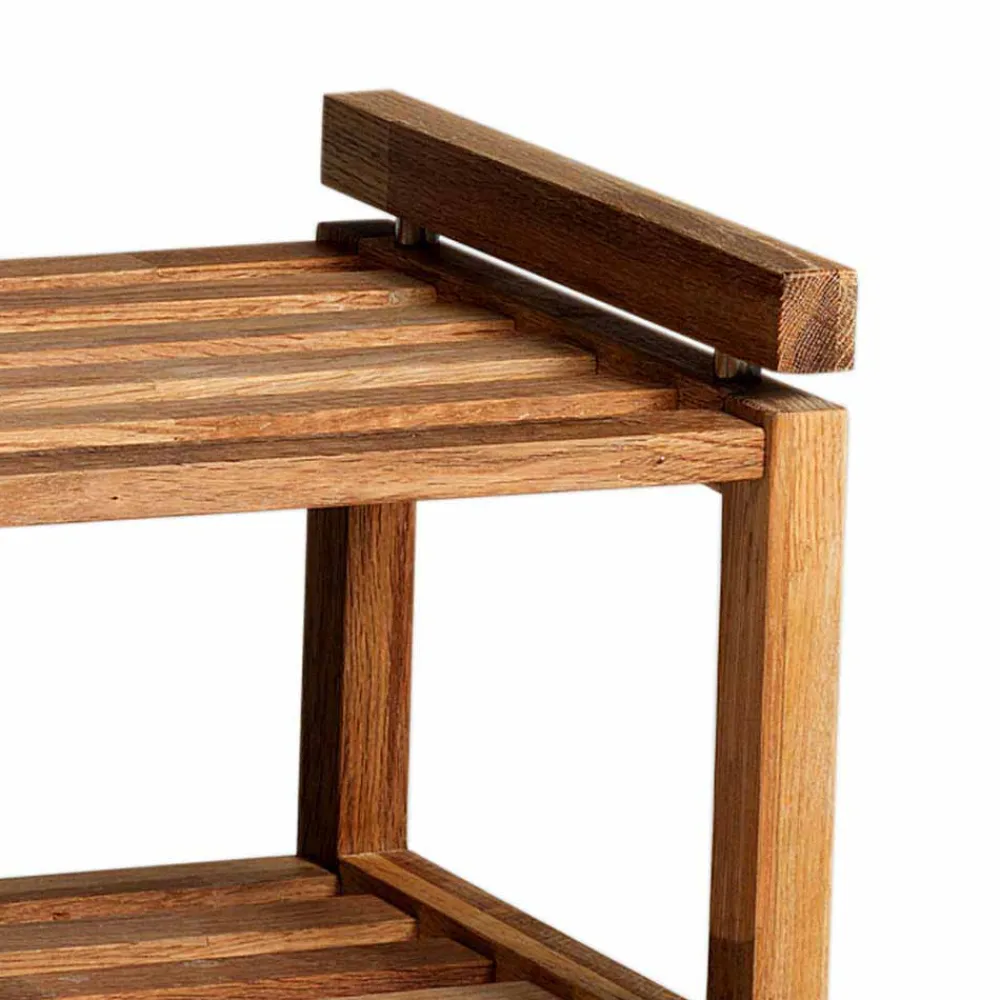 Wohnen Eiche Schuhregal mit geölter Oberfläche - Helvana