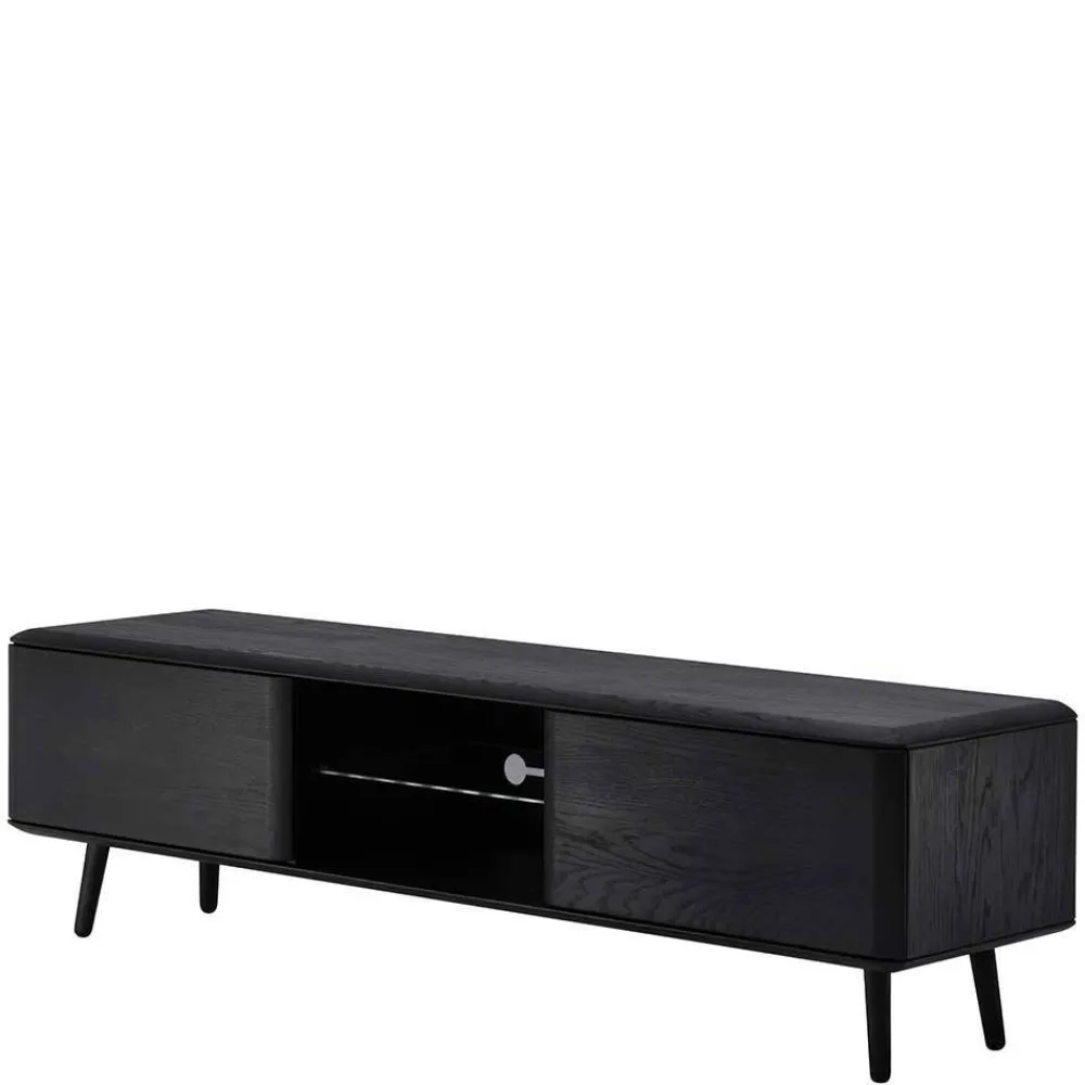 Wohnen Tv & Hifi-Möbel|Tv & Hifi-Möbel*Eiche TV Lowboard in Schwarz geölt - Janeira