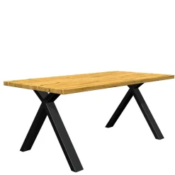 Wohnen Eichenholz Esszimmertisch mit X Füßen - Udot