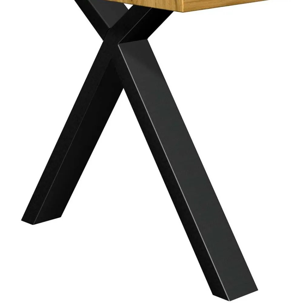 Wohnen Eichenholz Esszimmertisch mit X Füßen - Udot