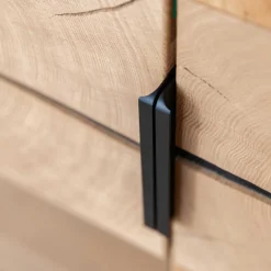 Wohnen Eichenholz Highboard mit Hirnholz Applikation - Deruta