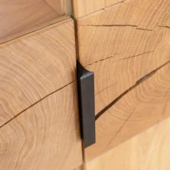 Wohnen Eichenholz Highboard mit Hirnholz Applikation - Deruta