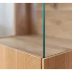 Wohnen Esszimmer-Vitrinen*Eichenholz Hängevitrine mit LED Beleuchtung - Judita