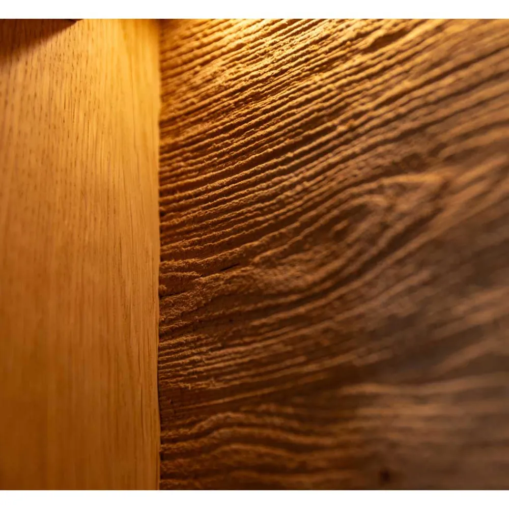 Wohnen Esszimmer-Vitrinen*Eichenholz Hängevitrine mit LED Beleuchtung - Judita