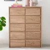 Wohnen Eichenholz Kombi-Kommode mit fünf Schubladen - Villa