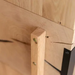 Wohnen Eichenholz Sideboard mit Hirnholz Applikation - Deruta