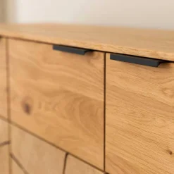 Wohnen Eichenholz Sideboard mit Hirnholz Applikation - Deruta