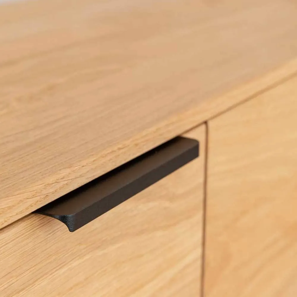 Wohnen Eichenholz Sideboard mit Hirnholz Applikation - Deruta