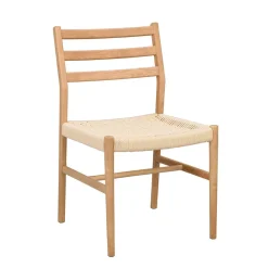 Wohnen Eichenholz Stuhl mit Geflecht Sitz - Francis (2er Set)