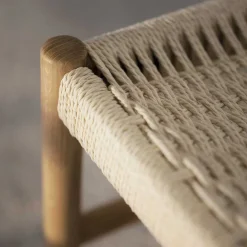 Wohnen Eichenholz Stuhl mit Geflecht Sitz - Francis (2er Set)