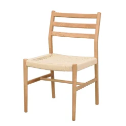 Wohnen Eichenholz Stuhl mit Geflecht Sitz - Francis (2er Set)