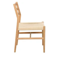 Wohnen Eichenholz Stuhl mit Geflecht Sitz - Francis (2er Set)