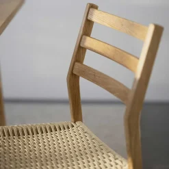 Wohnen Eichenholz Stuhl mit Geflecht Sitz - Francis (2er Set)