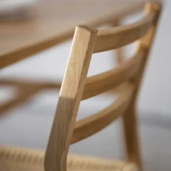 Wohnen Eichenholz Stuhl mit Geflecht Sitz - Francis (2er Set)