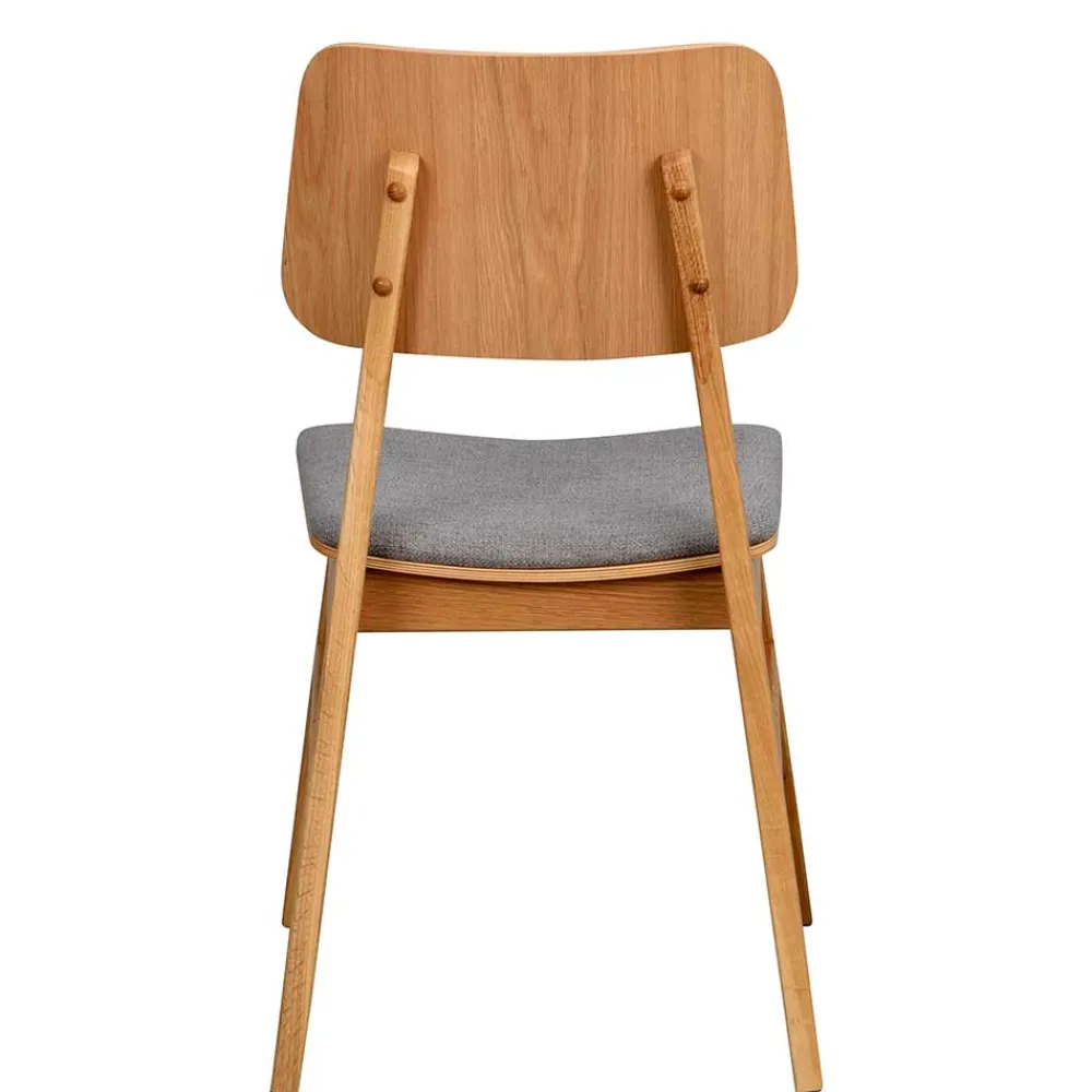 Wohnen Retro Möbel|Küchenstühle*Eichenholz Stuhl mit Polster - Onan (2er Set)