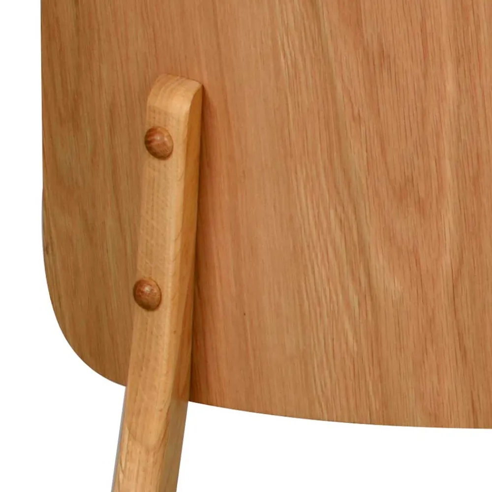 Wohnen Retro Möbel|Küchenstühle*Eichenholz Stuhl mit Polster - Onan (2er Set)